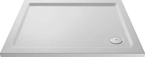 nuie NSR024 Trays Modern Bathroom Slip Resistant Rectangular Shower Tray, 900mm x 1200mm, Matt White