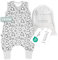 emma & noah Baby Schlafsack mit Füßen 1.0 TOG, Ganzjahres Schlafsack mit Beinen für den Frühling, Sommer und Herbst, 100% Bio-Baumwolle, Oeko-TEX Zertifiziert (Leo Grau, 80 cm)