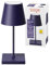 SIGOR Nuindie mini - Dimmbare kleine LED Akku-Tischlampe Indoor & Outdoor, IP54 spritzwassergeschützt, Höhe 25 cm, aufladbar mit Easy Connect, 12 h Leuchtdauer, pflaumenblau