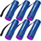 LEAGY Lot de 6 Torches de Lampe de Poche UV À LumiÈRe Noire Ultraviolette 9 LED Pour L'extÉRieur Etc. (Bleu)