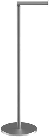 Intirilife Toilettenpapierhalter Papierrollenständer aus Edelstahl - Höhe 55 cm - Halterung Ständer für WC Papier freistehend Aufbewahrung mit integrierter Ersatzrollenhalterung für Bad und WC