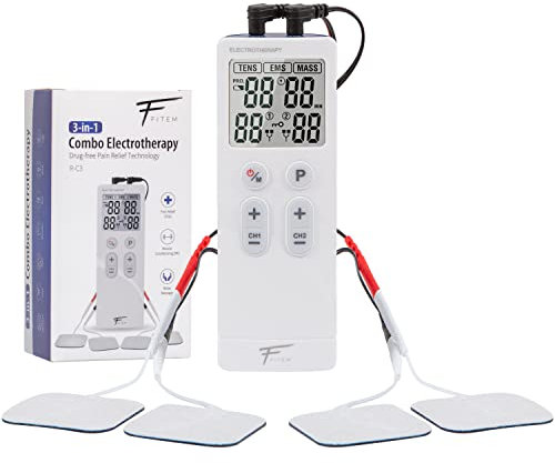 Fitem Elektrostimulator für Muskeln, medizinisch zugelassen, TENS/EMS/Massage, 22 Programme zur Stärkung der Muskeln, Schmerzlinderung & Entspannung