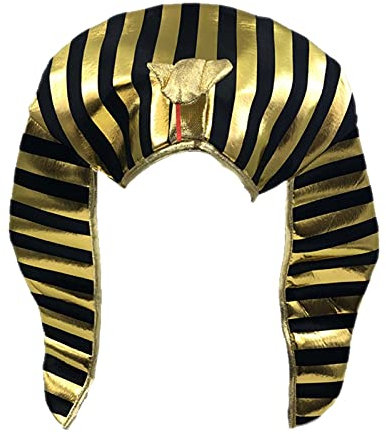 Doumneou ÄGyptischer Pharao KostüM Pharao Hut Kopfschmuck Vergoldeter für Ankleiden Motto Bedarf