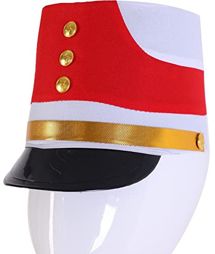 Marching Band Hat Drum Major Hat Novelties Men's Luxury Soldier Hat Children Stylish Drum Band Hat Performance Cosplay Cap