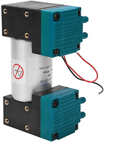 Pompa a Membrana Mini 24W Pompa a Vuoto a Membrana Elettrica Micro Grande Flusso Pompa Ad Aria A Basso Rumore -90~350kpa 10~20L/min DC12V/24V for Uso Domestico(DC12V)