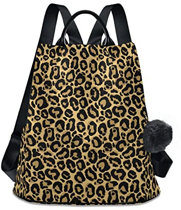 Mnsruu Damen Mode Rucksack Geldbörsen, Leopard Animal Print Rucksack Schultertasche für Frauen Mädchen, mehrfarbig, One size
