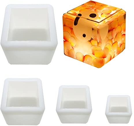 Cayway Schmuck Silikonform Würfel Gießform Resin Form Platz Gießformen Silikon für Die Schmuckherstellung, Home Tischdekoration