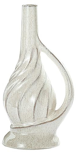 Yundu Braune Keramik-Vintage-Blumenvase mit Griff, flippige Wohnkultur, ästhetisch, Einweihungsgeschenke, einzigartige Moderne Bauernhaus-Dekoration, Vasen für Tafelaufsätze