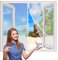 Fly Screen for Window, 60x100 cm Magnetic Net, Screen Mesh Curtain with Full Frame to Bottom Seal for Keep Bugs Fly Out Mesh Curtain for Sliding Glass Window Patio Window- White H