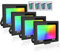 PICAA RGB LED Strahler Außen, 50W Fluter Mit Fernbedienung LED Strahler Außenstrahler IP66 Wasserdicht, 5000LM Außen Strahler Flutlicht für Innen Garten Hinterhof Party(4 Stück)