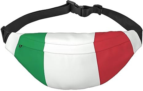 Bauchtasche für Männer Frauen Italien Flagge Gedruckt Crossbody Hüfttasche Pack Große Crossbody Brusttasche für Sport Laufen Reisen, Flagge Italien, Einheitsgröße, Taschen-Organizer