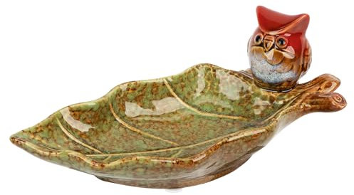 CAIRIAC Schmucktablett Eule Schmuckschale Keramik Blatt Tablett Dekorative Schreibtischablage Organizer für Ringe, Ohrringe, Halsketten, Uhren, Münzen, Schlüssel, Eule, Seifenschale, Schlüsselschale,