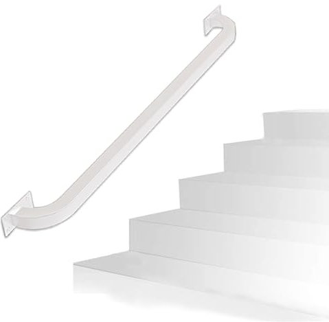Gaommini 30–600 cm Treppenhandlauf, weiße Wand, Treppenhandläufe, Geländer, verzinktes Industrie-Treppengeländer, schmiedeeisernes Haltegriffgeländer – für drinnen und draußen (Size : 30cm)