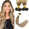 Sindra Nail Tip Haarverlängerung, Naturhaar, haselnussbraun bis hellbraun und blond, Keratinblond, Extensions, #3/8/22, 50 g, 50 cm, Fusion Haar Nail Tip (U3/8/22-50)
