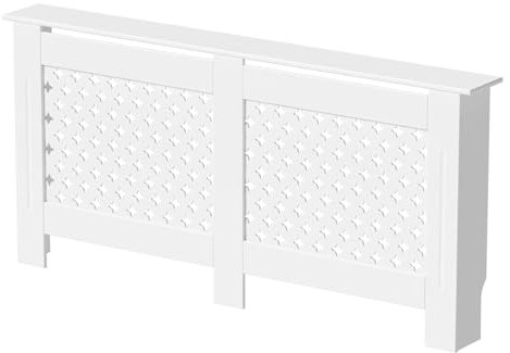 Radiant Living Oxford Radiator Cover Traditional White Painted MDF Living Room Cabinet for Radiators, XL (H: 81.5 / W: 172 / D: 19 cm)