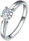 Ehering, Freundschaftsringe Weissgold PT950 Platin Lab Diamant 0.2CT Weiß Brillantschliff VVS mit Größe 58 (18.5) Gravur für Neujahr