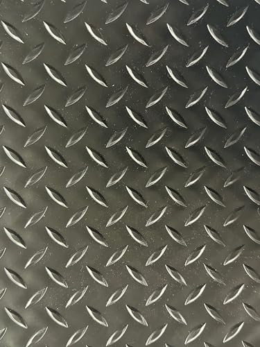 Checker Black Rubber Flooring 5mm Thickness - 3.0m Length x 1.5m Width (9ft10 x 4ft11)