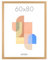 ACAZA Cadre Bois 60x80cm Chene, Pour Photos et Poster, En Bois MDF et Verre Plexi, Couleur Chene Chaleureuse