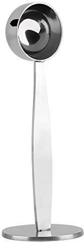 Cuillère à café en Acier Inoxydable avec Doseur, Cuillère à Expresso à Double Usage et Presse-poudre pour Mesurer et Tasser les Grains de café, Outil Polyvalent pour Ramasser le