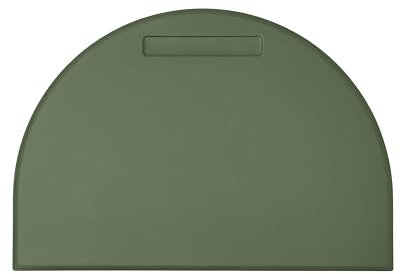 Eglooh - Diana - Schreibtischunterlage aus Leder Grün cm 80x50 - Mit halbrunder Form, Stiftfach und Handwerkliche Nähte - Made in Italy