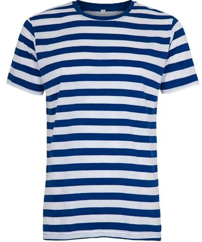 Kompatibel mit Mantis – Herren Retro Streifen T-Shirt im Marine Look, Kurzarm Rundhals T-Shirt, Oeko-Tex 100 Zertifiziert, Baumwolle in Conversion, Vegan