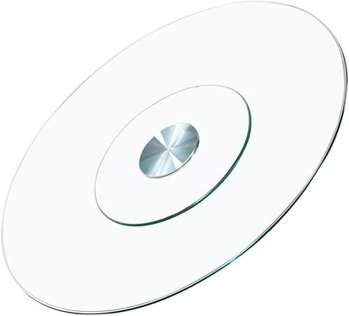 HanDpi dining table turntable Round Glass Turntable Lazy Susan With Silent Bearings, 60cm-120cm Large Tempered Glass Rotating Serving Tray，for Family Gatherings, Banquets, And Weddings(80cm/31.4in