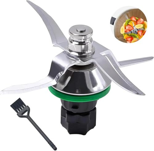 Raheem Couteau Pour Vorwerk Thermomix TM5 Et TM6 Lame En Acier Inoxydable Ultra-Tranchante, Avec Brosse De Nettoyage Idéal Pour Hacher Et Mélanger Les Aliments Accessoires Pour Robot Culinaire TM5/TM6