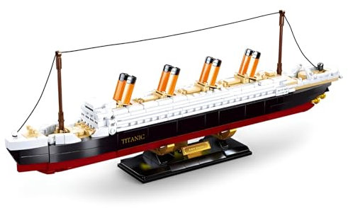 SymGrpu Titanic Schiff Bausteine Bausatz, 1:700 Replica Medium Titanic Schiff Modellbau Spielzeug, 1021PCS Klemmbausteine, Geschenk für Kinder Erwachsene