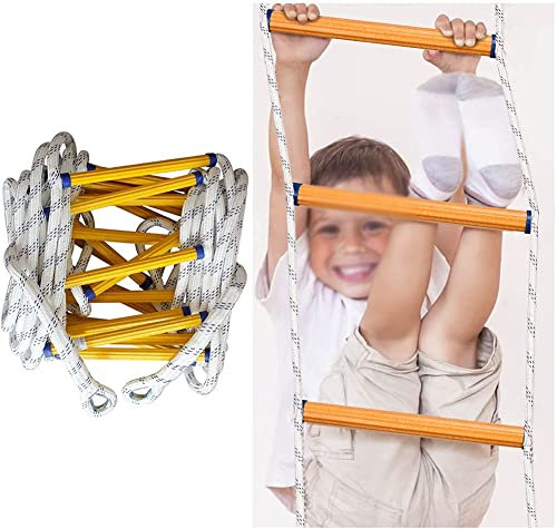 CXJGCRDM Strickleiter, Sicherheitsleiter Strickleiter Feuerleiter Fluchtleiter mit Karabinern Reu- Reißfest/20M