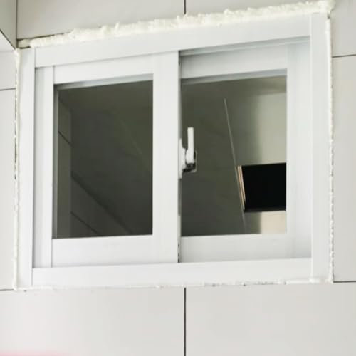 Fenster Window Kellerfenster Schiebefenster Aluminium-Ersatzfenster für Mobilheime mit Sichtschutz, weiße Kellerschiebefenster für Wohnungswerkstatt, kleine Aluminium-Badezimmerfenster mit Licht und L