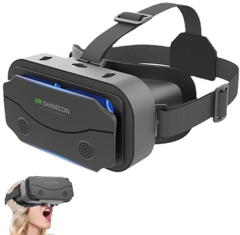 -VR -Brille - Kopfhörer Virtual Reality mit 3 einstellbaren Stirnbändern | VR HD -Brille für Smartphones, Videospiele, und immersive Erlebnisse
