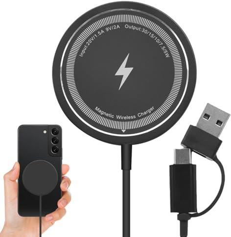 Wireless Phone Charger for Car - Fast Magnetic Charger | Fast Charging Magnetic Charging Pad, Car Wireless Charger, Magnetic Wireless Charger for Tablets, Smartphone