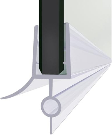 Wuyangcun Joint d'étanchéité en PVC 70 cm pour porte de douche en verre 4-12 mm, transparent, étanche, salle de bain (Largeur: 6mm)