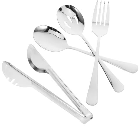 LAPYAPPE 1set Utensili Da Servizio Inossidabile Di Forchette e Cucchiai Per Buffet e Ristoranti Per Eventi e Cene Familiari Facile Da Pulire e Maneggevole