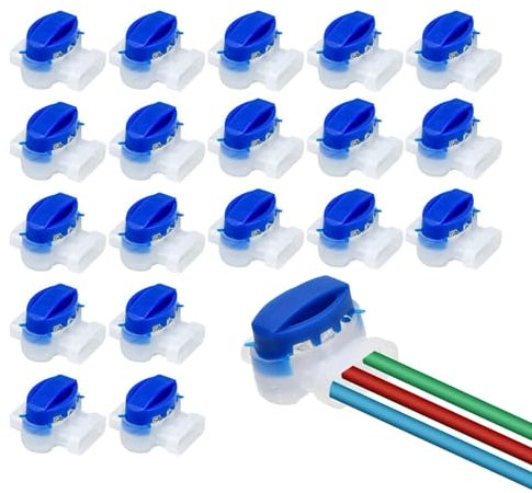 YUNYU 20 Pezzi Connettori Cavi Impermeabili, Giunzioni per Filo Perimetrale con Design Antipioggia, Resistente ad Agenti Atmosferici & Polvere per Robot Tagliaerba, Automower & Irrigazione Esterna