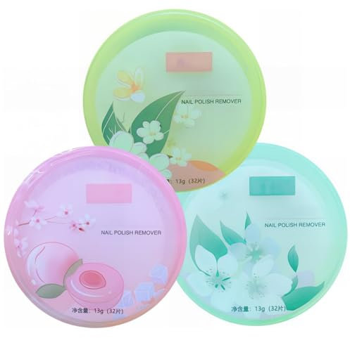 32PCS Nail Polish Remover Pads In Box,Nail Varnish Remover Pads,Na-Il Glue Rem-Over,Instant Removal,Lint Free Wipes For Nails,Mild And Non-Irritating,Easy To Carry,3 Boxes(Gardenia,Peach,Osmanthus)