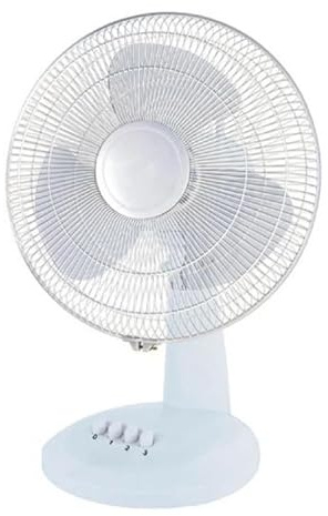VENTILATORE DA TAVOLO IN METALLO POTENZA 50W 3 PALE 3 VELOCITA’ DIAMETRO 42CM