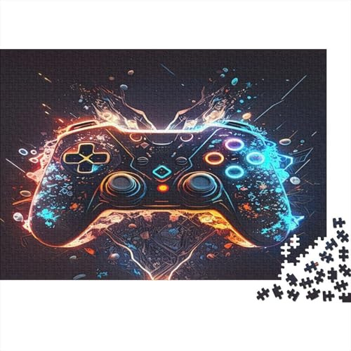 Gaming Controller 1000 Piece Jigsaw Puzzle Paper for Adults Futuristic Style Jigsaw Puzzle for Family Relaxation Gift Home Decor 70x50cm/1000pcs