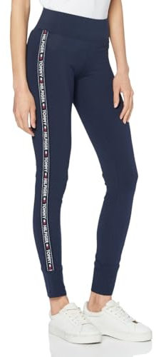 Tommy Hilfiger Donna Leggings Sportivi, Blu (Navy Blazer), M