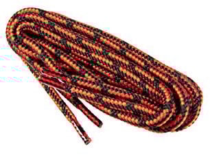 Lacci Tondi per Scarpe e Stivali da Lavoro, Scarpe Antinfortunistiche, Resistenti, Vari Colori e Lunghezze, Fatti in Europa dalla Worker Walker Pro, 1 Paio (9131 - nero con rosso / 90 cm - 35 pollice)