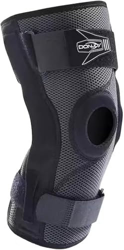 DONJOY PLAYMAKER XPERT SLEEVE ginocchiera corta (versione chiusa) con aste laterali policentriche e anello rotuleo - Misura SMALL (circonf.coscia cm. 39-47)