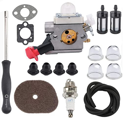 Hippotech C1M-S267A Carburetor with Air Filter for Stihl FS40 FS50 FS50C HT56 HT56C KM56 KM56C KN56 FS56 FS56C FS70 FS70C FS70 FC56 FC70 FC70C Trimmer 4144 120 0603 Brushcutter