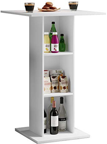 VCM Holz Bartisch | Stehtisch | Maße ca. H. 108 x 70 x 70 cm | hoher Tisch - Standos