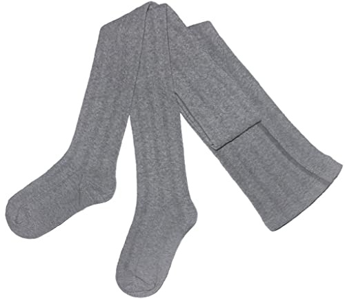 Weri Spezials Damenstrumpfhose Tracht Zopfmuster Volk Tanzstrumpfhose ökologische Baumwolle mit Komfortzwickel (38-40, Grau Bergstrümpfe)