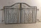 Gartentür Gartentor Tor Schmiedeeisen Pforte Metall Otello-GT180R Edel Rost 180 cm 1.8m Doppelflügeltor breit für Mauermontage
