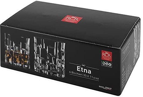 RCR 274399 Etna Set 6 Bicchieri Dof, Vetro, 33cl