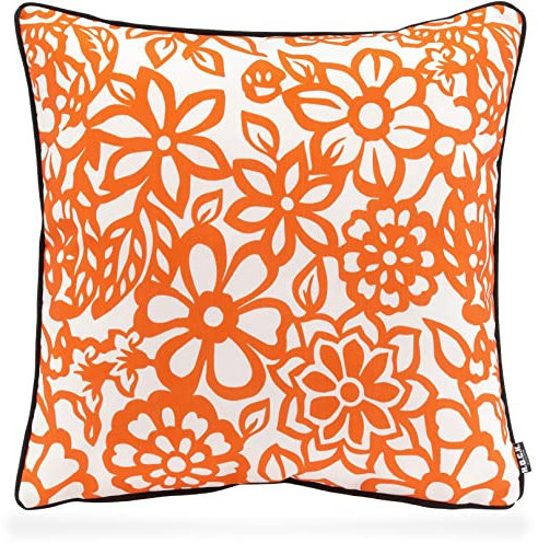 H.O.C.K. Paloma Outdoor Kissen inkl. Füllung und Matratzenkissen (50x50cm, Orange)