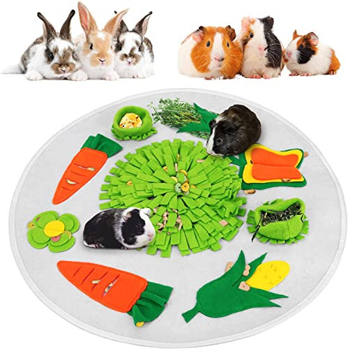 HYLYUN Schnüffelteppich Meerschweinchen Spielzeug Intelligenz Schnüffelmatte Riechen Trainieren Schnüffeldecke Trainingsmatte Futtermatte für Kaninchen Meerschweinchen Faltbar Waschbar rutschfest