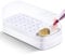 Nail Drill Bits Holder, E File Nail Drill Bits Box Case Storage with Cleaner Brush, 30 Holes Dustproof Nail Bits Organizer Nail Technician Drill Bits Holder (White)