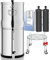 Weeplow® Earth - Système de Filtration d'Eau par Gravité 8,5 Litres AISI 304 avec 2 Eléments de Purification O'Pure 2, Robinet avec Niveau d'Eau et Support Inox Offert